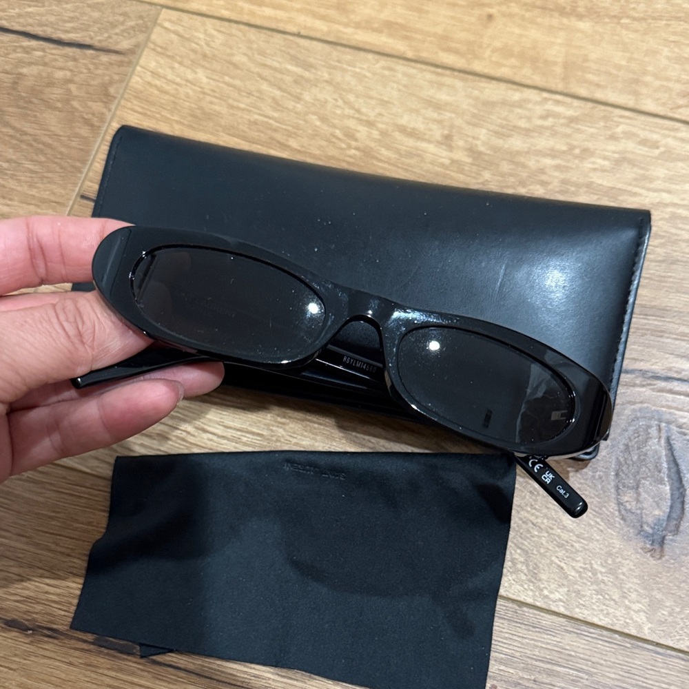 Saint Laurent Black Sunglasses with Case